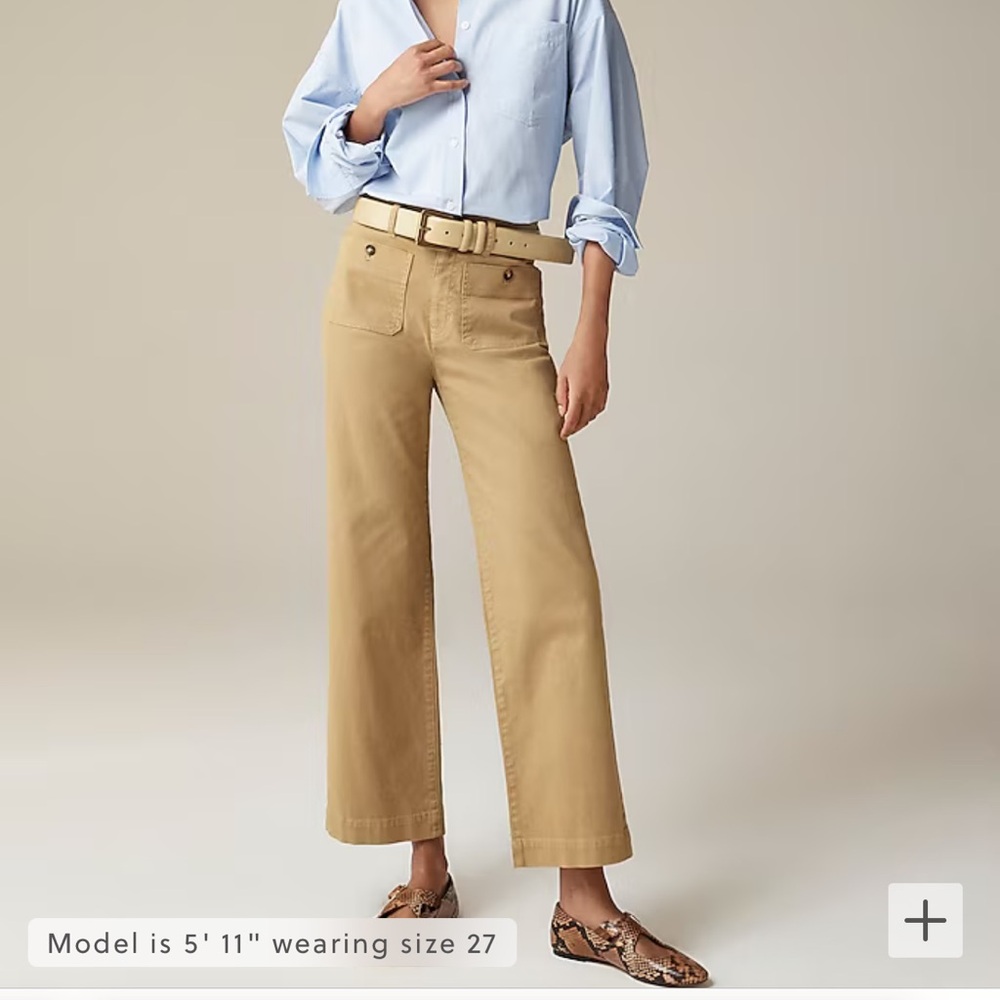 J crew Sailor Slim wide Leg Chino Pant